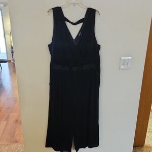 Torrisld Velvet Wide Crop Leg Jumpsuit